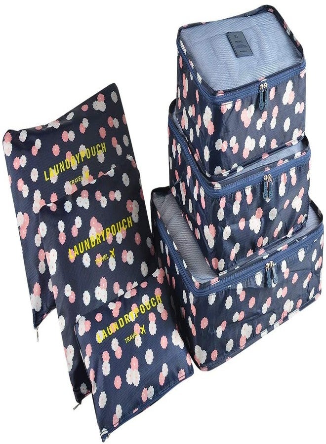 فوركلز مجموعة حقائب تنظيم السفر القابلة للطي من فوركلز 6 في 1 - 6 مكعبات وأكياس تعبئة - نايلون وبوليستر مقاوم للماء - أزرق داكن - Image 1